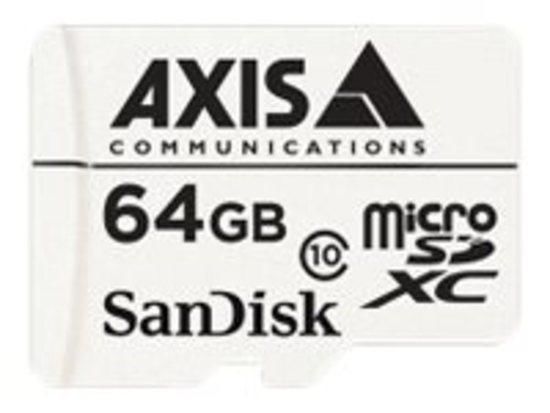 AXIS Surveillance - Paměťová karta flash (adaptér microSDXC na SD zahrnuto) - 64 GB - Class 10 - microSDXC - bílá - pro AXIS P1455, P3255, P3715, P3925, P3925-LRE M12, P3935, Q1615, Q6100-E 60, Q8752, V5925, 5801-951