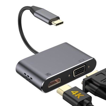 PLATINET USB-C/HDMI, VGA šedá (PMMA9832)