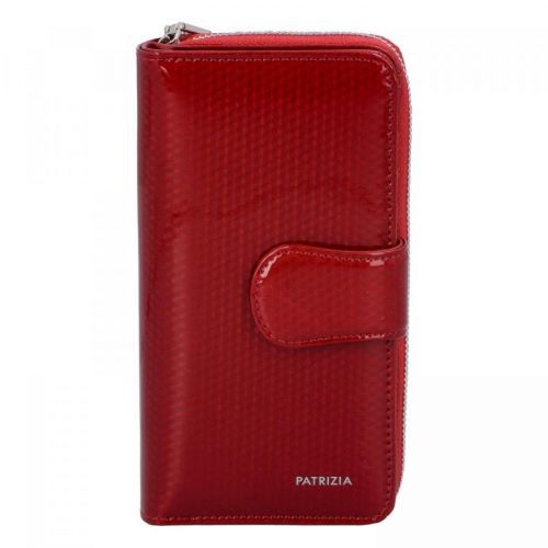 Lakovaná dámská prostorná peněženka Beatrici, červená