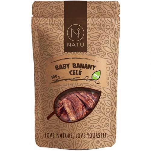 NATU Baby banány celé BIO mrazem sušené ovoce 180 g