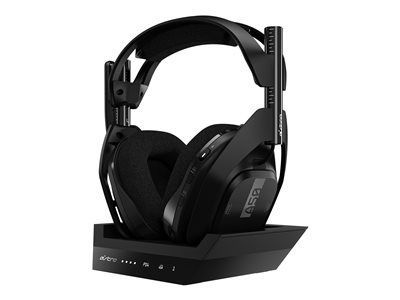 ASTRO A50 + Base Station - For PS4 - náhlavní souprava - plná velikost - 2,4 GHz - bezdrátový - šedá, černá - s ASTRO Wireless XB1 5 GHz Base Station vysílač/nabíjecí stojan - pro Sony PlayStation 4, Sony PlayStation 4 Pro, Sony PlayStation 4