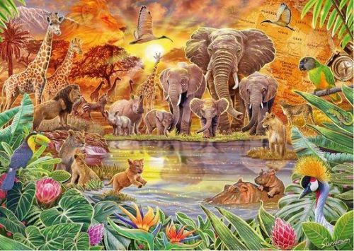 SCHMIDT Puzzle Divoká příroda: Africké království 1000 dílků