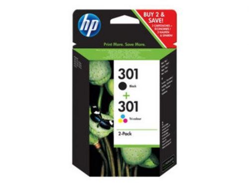 HP 301 Ink Cart Combo 2-Pack Blister, HP 301 Ink Cart Combo 2-Pack Blister, N9J72AE#301