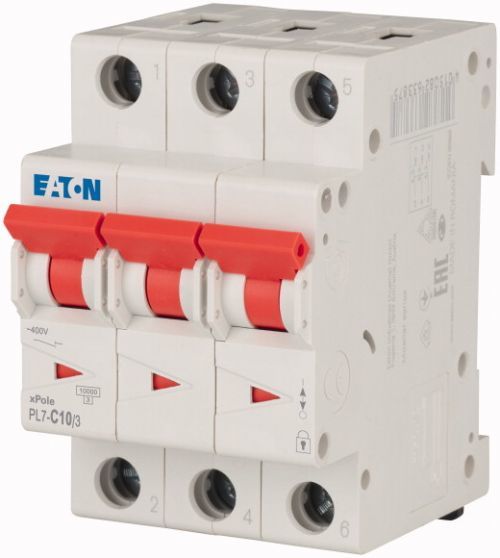 Jistič Eaton PL7-C10/3 10 kA C 10 A