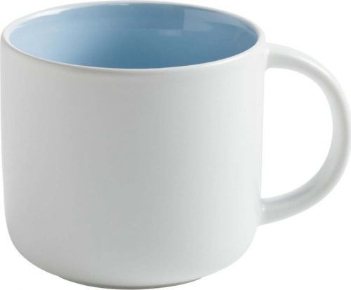 Bílý porcelánový hrnek s modrým vnitřkem Maxwell & Williams Tint, 450 ml