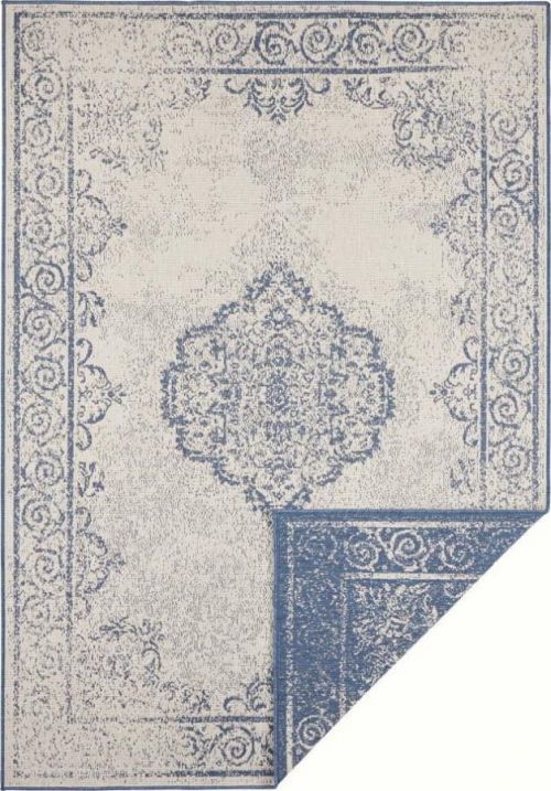 Modro-krémový venkovní koberec NORTHRUGS Cebu, 80 x 150 cm