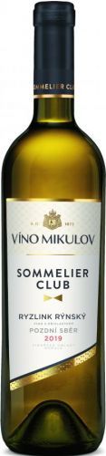 Víno Mikulov Sommelier Club Ryzlink rýnský 2019 pozdní sběr 0.75l