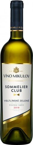 Víno Mikulov Sommelier Club Veltlínské zelené 2019 pozdní sběr 0.75l