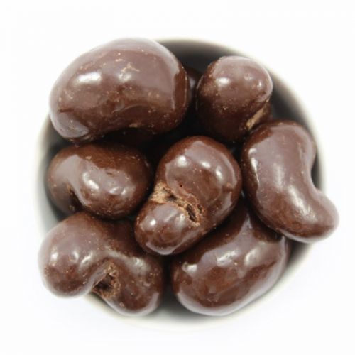 Veselá Veverka Kešu ořechy v hořké čokoládě 300 g