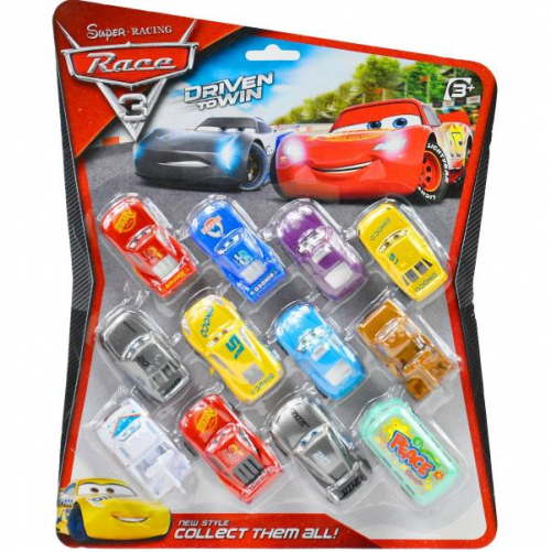 Souprava aut Cars 12 ks 6 cm