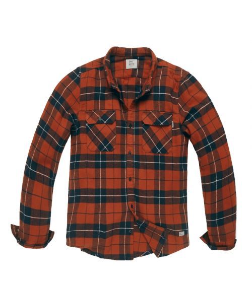 Košile Vintage Industries Sem Flannel - oranžová, 3XL