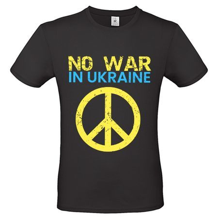 Triko Ukrajina NO WAR IN UKRAINE - černé, L