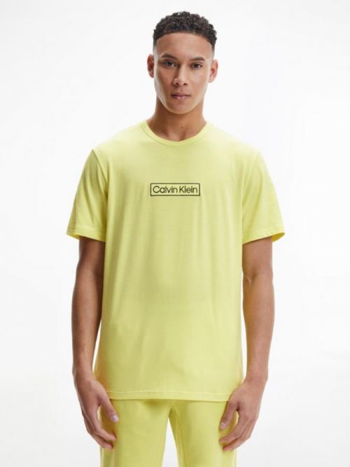 Calvin Klein pánské žluté tričko - L (ZJB)