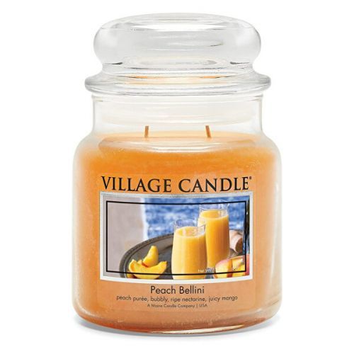 Village Candle Vonná svíčka ve skle Peach Bellini 389 g