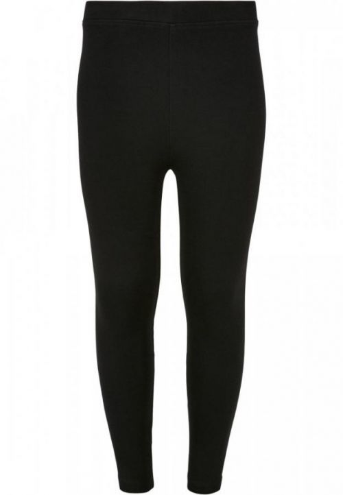 Girls High Waist Jersey Leggings - black 110/116