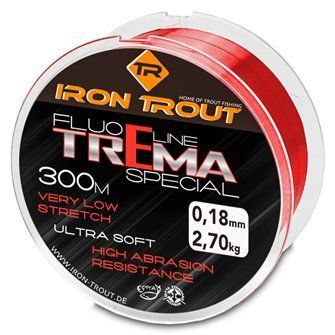 Iron Trout vlasec Fluo line Trema special 300 m 0,16 mm, červená-1463716