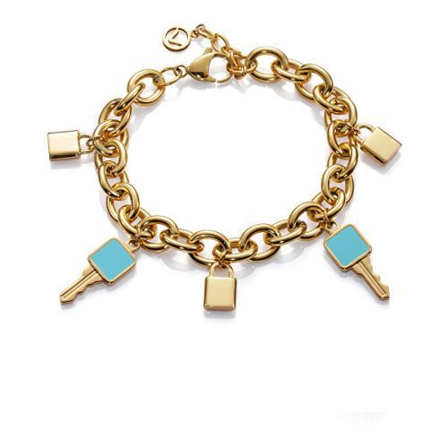 Viceroy Hravý pozlacený náramek s přívěsky Chic 75287P01012