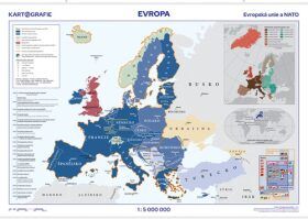 Evropská unie a NATO školní nástěnná mapa