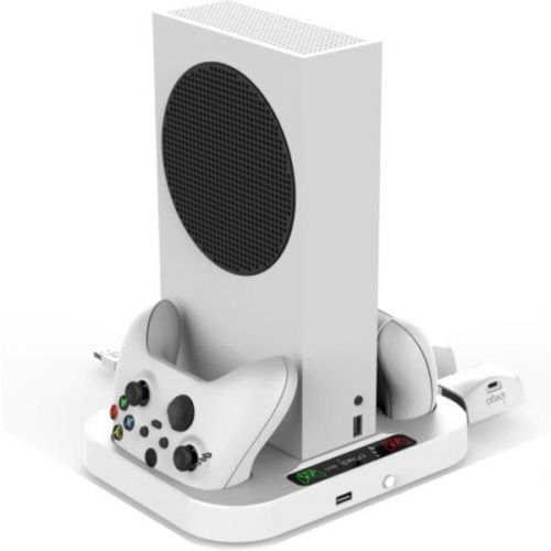iPega XBS012 multifunkční nabíjecí stojan s chlazením pro Xbox series S + 2ks baterií