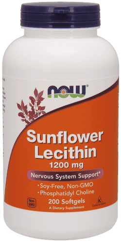 Now® Foods NOW Sunflower Lecithin (slunečnicový lecitin), 1200 mg, 200 softgelových kapslí