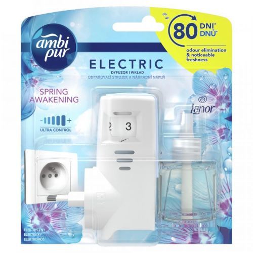 AmbiPur Electric strojek + náplň Lenor Spring  20 ml