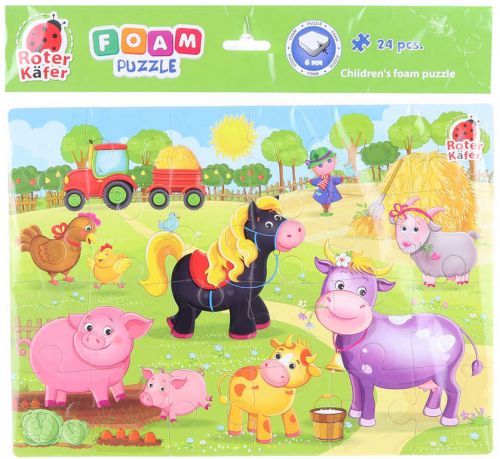 Pěnové puzzle Farma 33x23cm 24 dílků skládačka v sáčku