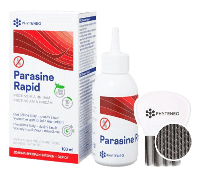 Phyteneo Parasine Rapid + hřeben a čepice 100 ml