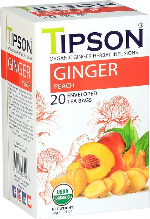 Tipson BIO Ginger Peach 20 x 1.5 g