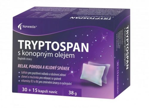 Noventis Tryptospan s konopným olejem 45 kapslí