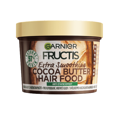Garnier Fructis Hair Food Cocoa Butter 3v1 maska pro nepoddajné, krepaté vlasy 390 ml