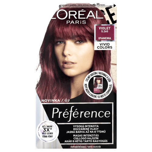 L'Oréal Paris Préférence Vivid Colors permanentní barva na vlasy 5.260 Ipanema 150 ml