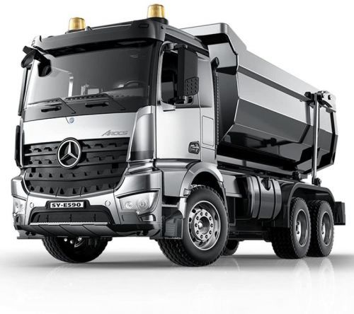 S-idee Mercedes-Benz Arocs RC kovový sklápěč, 1:20, 4WD, šedý + sleva 600,- na příslušenství