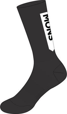 MONS ROYALE 100553-1192-001-L merino ponožky ATLAS CREW SOCK black big logo, 43 - 45