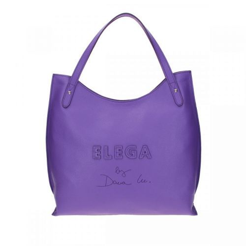 ELEGA by Dana M Shopper se dvěma držadly Autogram fialová/stříbro