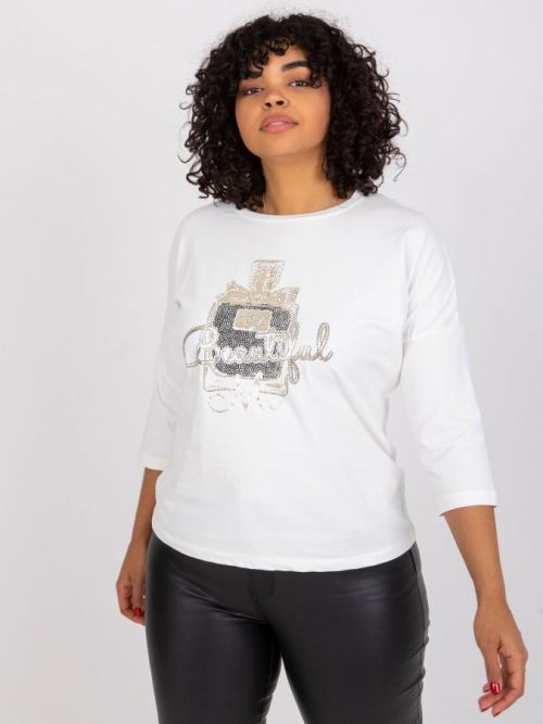 SMETANOVÉ TRIČKO VICKEY S POTISKEM PARFÉMU 