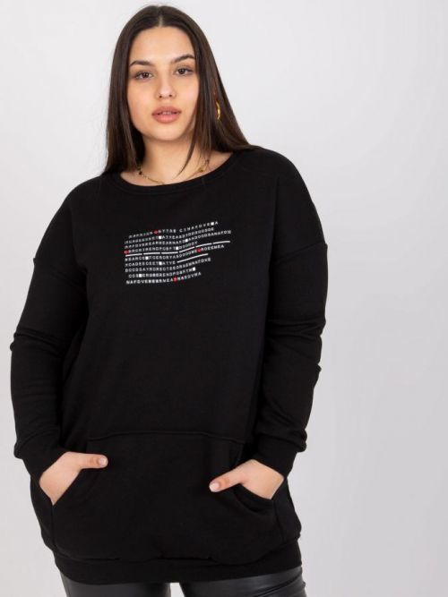 ČERNÁ DLOUHÁ MIKINA DESIREE -RV-BL-7124.01-BLACK Velikost: ONE SIZE