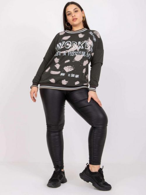 KHAKI HALENKA NUALA S NÁPISY 