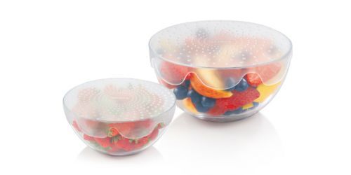 Silikonová pružná víka 4FOOD ø 17 a 23 cm, sada 2 ks