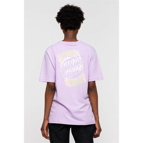 triko SANTA CRUZ - Split Strip Wave Dot T-Shirt Lilac (LILAC)