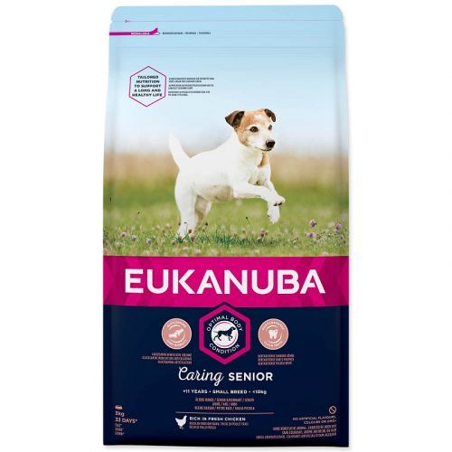 Eukanuba Caring Senior Small Breed s kuřecím - 3 kg