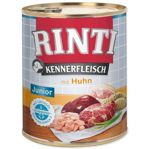 Konzerva RINTI Kennerfleisch Junior kuře - KARTON (12ks)