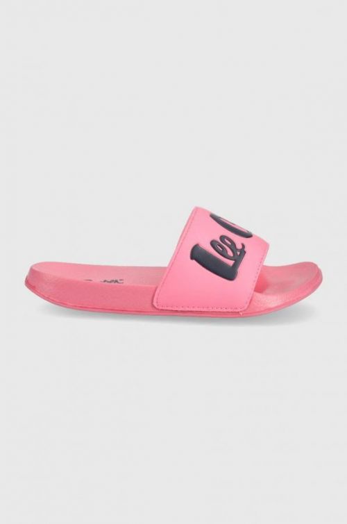 Dětské pantofle Lee Cooper růžová barva
