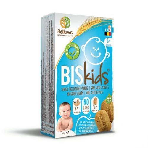 BISkids - BIO měkké dětské sušenky s jablečnou šťávou bez přidaného cukru 6M+, 150g