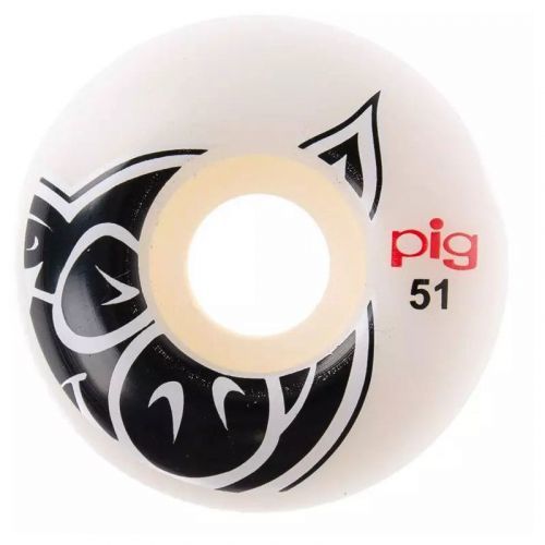 SK8 KOLA PIG WHEELS Head Natural - bílá - 51mm/101a