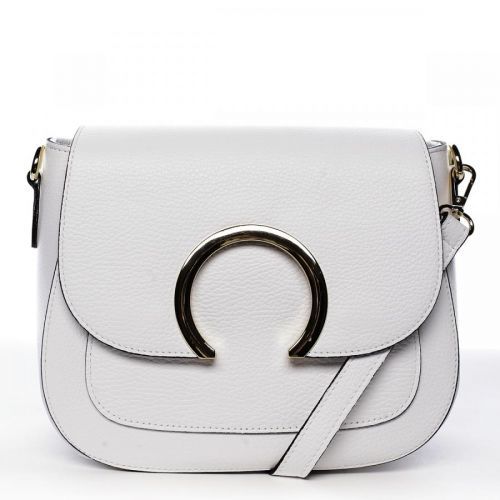 Nepřehlédnutélná kožená crossbody Albina, bílá