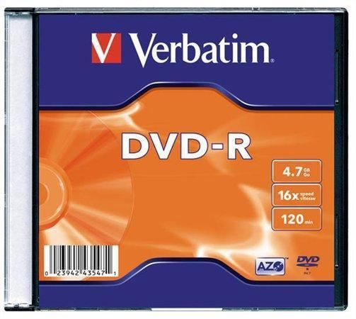 DVD-R 4,7GB, 16x, AZO, Verbatim, slim box, 43547