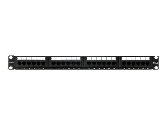 QOLTEC 54474 Patch panel RACK 24 ports Cat 6 UTP Black, 54474