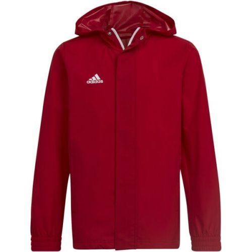 adidas ENT22 AW JKTY Červená 152 - Juniorská fotbalová bunda