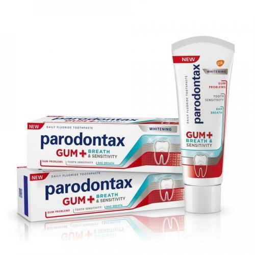 Parodontax zubní pasta pro Dásně + Dech & Citlivé zuby Whitening 2x75ml