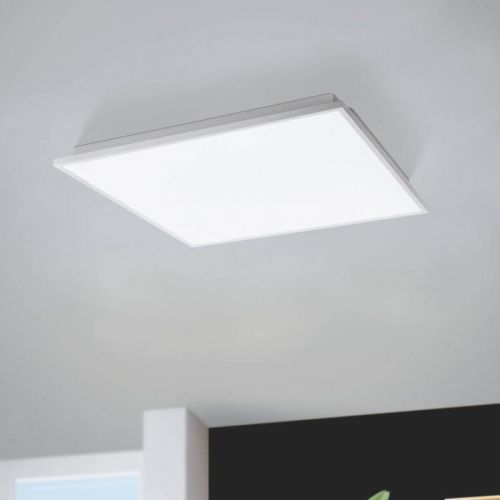 EGLO connect Herrora-Z stropní světlo bílá 45x45cm, Obývací pokoj / jídelna, hliník, plast, 22W, P: 45 cm, L: 45 cm, K: 4cm